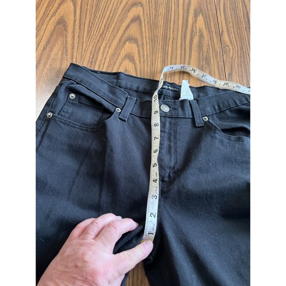 Jordache stretch woman’s black jeans boot cut bell bottom size 11/12 - Picture 7 of 9